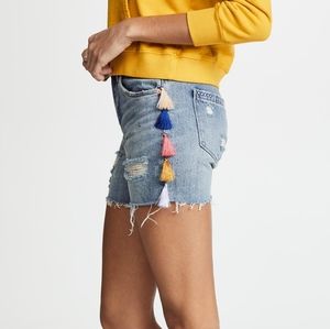 EUC Blank NYC High Rise Tassel Shorts 28